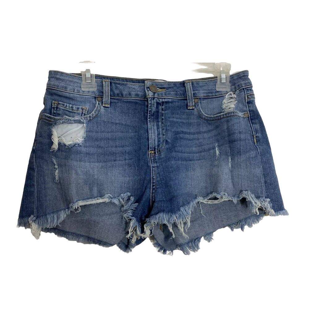 PAIGE Daryn Distressed Shorts Size 29 frayed Hem Soft Denim Comfort Designer